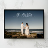 Klassisches Schwarz-Rahmen-Foto Save The Date