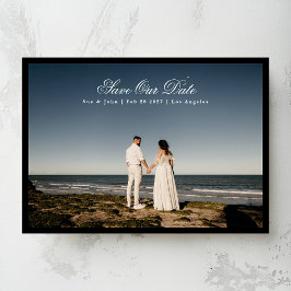 Klassisches Schwarz-Rahmen-Foto Save The Date