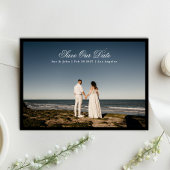 Klassisches Schwarz-Rahmen-Foto Save The Date