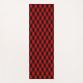 Klassisches Schwarz-Rot-Diamant-Muster Yogamatte (Vorderseite)