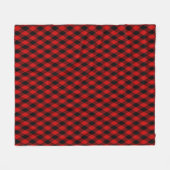 Klassisches Schwarz-Rot-Diamantmuster Fleecedecke (Vorderseite (Horizontal))