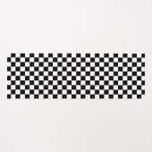 Klassisches Schwarz Schachbrettmuster Yogamatte (Vorderseite (Horizontal))