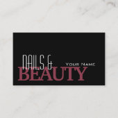 Klassisches Schwarz und Burgund mit Beruflichem Fo Visitenkarte (Vorderseite)