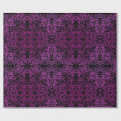 Klassisches Schwarz und Rosa Bläserglanz elegant Geschenkpapier (Flach)