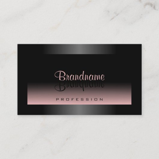 Klassisches Schwarz und rosa Farbenspiel Eleganz Visitenkarte (Vorderseite)