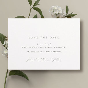 Klassisches Schwarz und Weiß   Elegante Minimal-Ho Save The Date