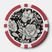 Klassisches Schwarz und Weiß, Vintag Pokerchips (Vorderseite)
