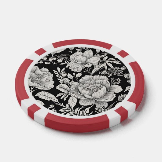 Klassisches Schwarz und Weiß, Vintag Pokerchips (Einzeln)