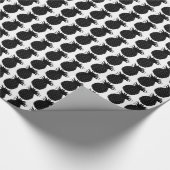 Klassisches Schwarz-Weiß-Ananas-Muster Geschenkpapier (Ecke)