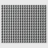 Klassisches Schwarz-Weiß-Ananas-Muster Geschenkpapier (Flach)