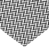 Klassisches Schwarz-Weiß-Art-Deco Herringbone-Must Kurzer Tischläufer (Ecke)