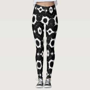 Klassisches Schwarz-Weiß-Design Leggings