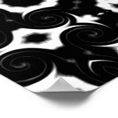 Klassisches Schwarz-Weiß-Design Poster (Ecke)