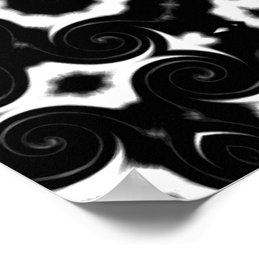 Klassisches Schwarz-Weiß-Design Poster (Ecke)