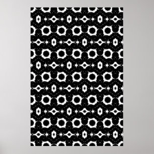 Klassisches Schwarz-Weiß-Design Poster