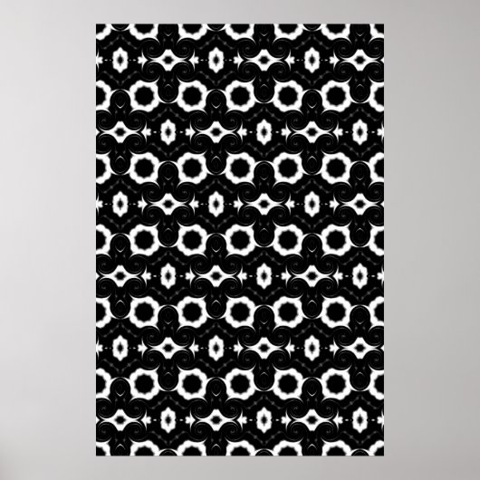 Klassisches Schwarz-Weiß-Design Poster (Vorne)