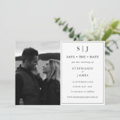 Klassisches Schwarz-Weiß-Foto Einladung (Stehend Vorderseite)