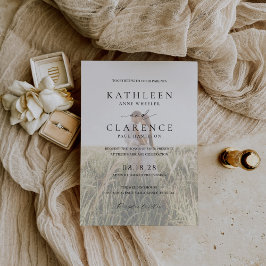 Klassisches Schwarz-Weiß-Foto Elegante Hochzeit Einladung