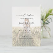 Klassisches Schwarz-Weiß-Foto Elegante Hochzeit Programm (Stehend Vorderseite)