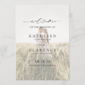 Klassisches Schwarz-Weiß-Foto Elegante Hochzeit Programm (Vorderseite)