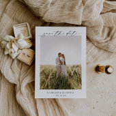 Klassisches Schwarz-Weiß-Foto Elegante Hochzeit Save The Date