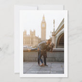 Klassisches Schwarz-Weiß-Foto Elegante Hochzeit Save The Date (Rückseite)