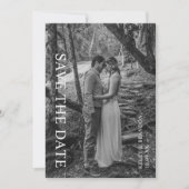 Klassisches Schwarz-Weiß-Foto Save The Date (Vorderseite)