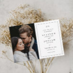 Klassisches Schwarz-Weiß-Foto Save The Date<br><div class="desc">Dieses klassische Monogram Foto Wedding Save the Date Card verfügt über einen eleganten Typ und einen schlichten Rahmen mit einem senkrechten Foto. Alle Elemente sind bearbeitbar,  Schriftart,  Foto und Hintergrundfarbe. Klicken Sie auf die Schaltfläche Bearbeiten,  um dieses Design anzupassen.</div>