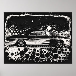 Klassisches Schwarz-Weiß-Gedicht Poster