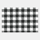 Klassisches Schwarz-Weiß-Gingham-Karo-Geschenk Geschenkpapier Set (Vorderseite)