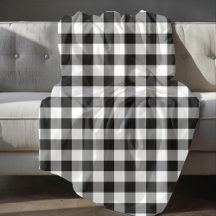 Klassisches Schwarz-Weiß-Gingham-Karo-Muster
