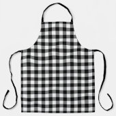 Klassisches Schwarz-weiß Gingham Karo Pattern Schürze (Vorderseite)