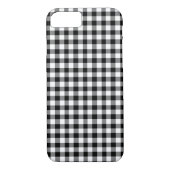 Klassisches Schwarz-Weiß-Gingham-Muster Case-Mate iPhone Hülle (Rückseite)
