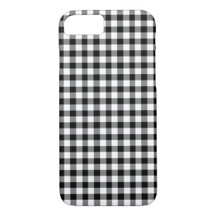 Klassisches Schwarz-Weiß-Gingham-Muster Case-Mate iPhone Hülle