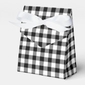 Klassisches Schwarz-Weiß-Gingham-Muster Geschenkschachtel (Vorderseite)