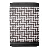 Klassisches Schwarz-Weiß-Hahnentrittmuster   Badematte (Vorderseite Vertikal)