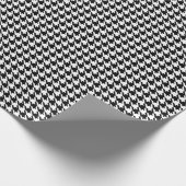 Klassisches Schwarz-Weiß-Hahnentrittmuster Geschenkpapier (Ecke)