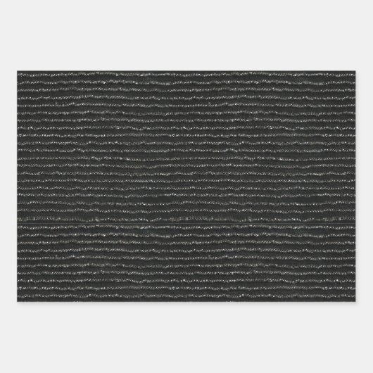 Klassisches Schwarz-Weiß-Hahnentrittmuster Geschenkpapier Set (Vorderseite 3)