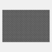 Klassisches Schwarz-Weiß-Hahnentrittmuster Geschenkpapier Set (Vorderseite 2)