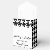 Klassisches Schwarz-Weiß-Hahnentrittmuster Geschenkschachtel (Geöffnet)