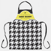 Klassisches Schwarz-Weiß-Hahnentrittmuster Kunstha Schürze (Vorderseite)