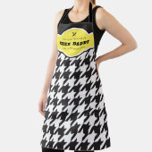 Klassisches Schwarz-Weiß-Hahnentrittmuster Kunstha Schürze (InSitu)