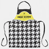 Klassisches Schwarz/Weiß Hahnentrittmuster Kunstha Schürze (Vorderseite)