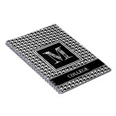 Klassisches Schwarz-Weiß-Hahnentrittmuster Mit Mon Notizblock (Rechte Seite)