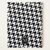 Klassisches Schwarz-Weiß-Hahnentrittmuster Mit Mon Planer (Rückseite)