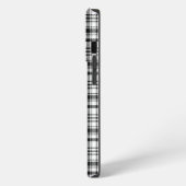 Klassisches Schwarz/Weiß Kariert iPhone Hülle (Linke Seite)