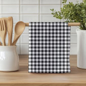 Klassisches Schwarz-Weiß-Kariertes Muster Küchentuch