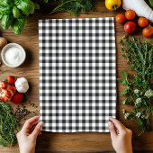 Klassisches Schwarz-Weiß-Kariertes Muster Küchentuch