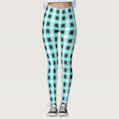 Klassisches Schwarz-Weiß-Karo-Muster Leggings (Vorderseite)