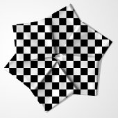 Klassisches Schwarz-Weiß-Karomuster Stoff